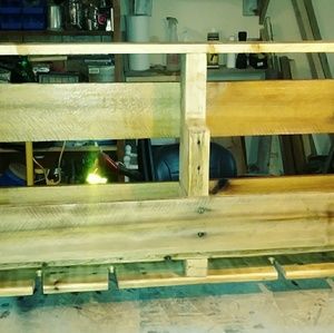 Wine rack made of old pallets